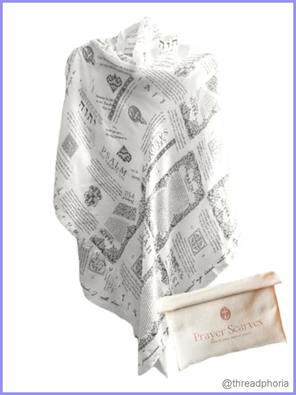 Prayer Shawl Scarf for Women - Bible Verse Wrap with Psalm 91 - Christian Gift